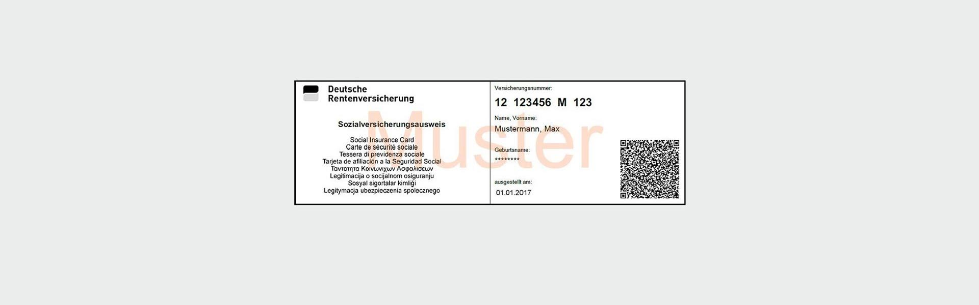 Niemiecki numer ubezpieczenia emerytalnego - Rentenversicherungsnummer